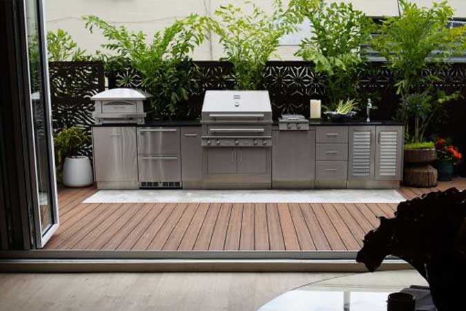 Outdoor Kitchen With Nanawalls